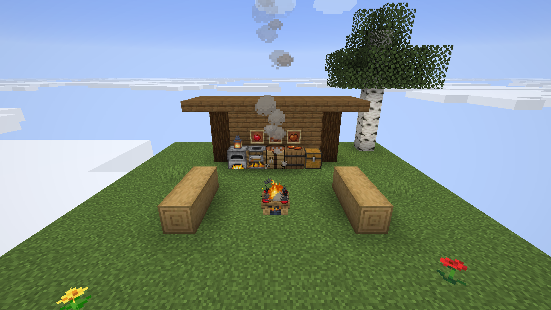 Cooking apples in a furnace, a smoker and on a campfire