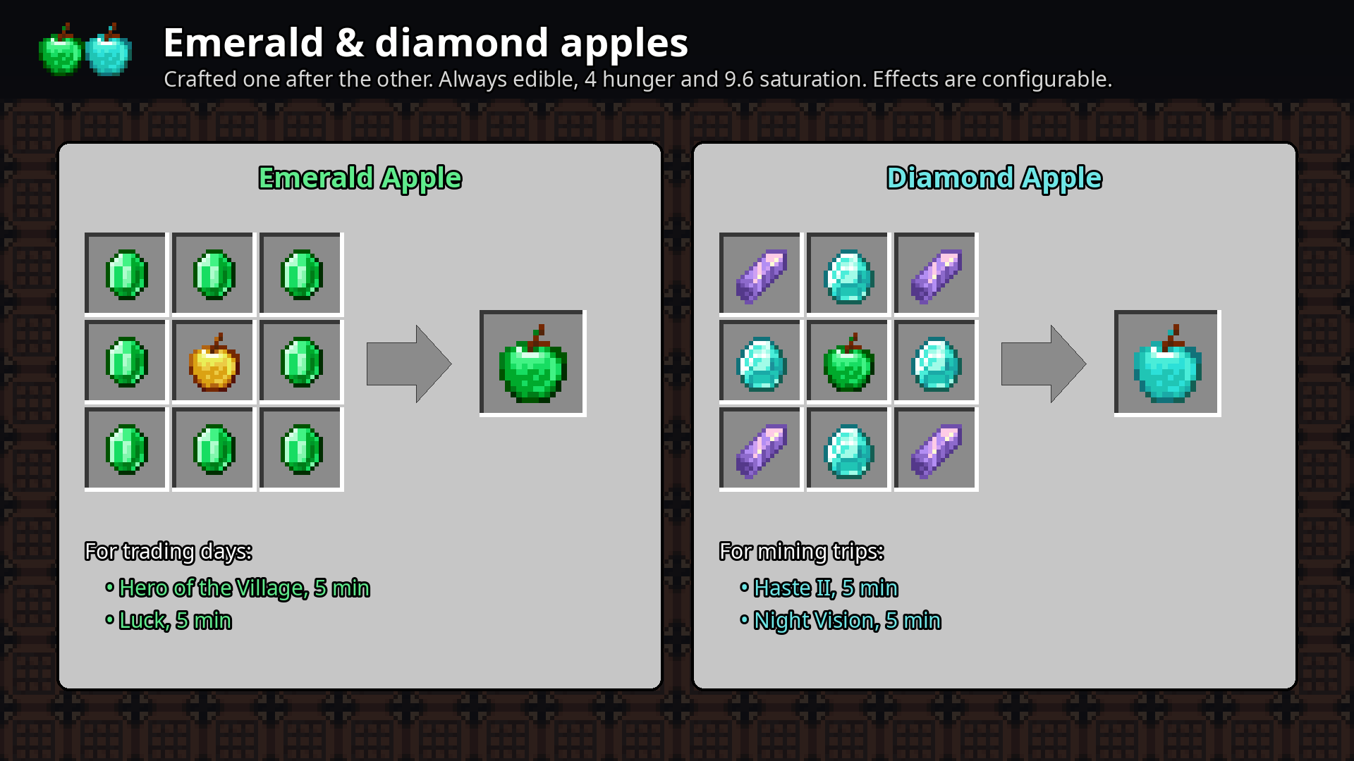 The emerald and diamond apple recipes
